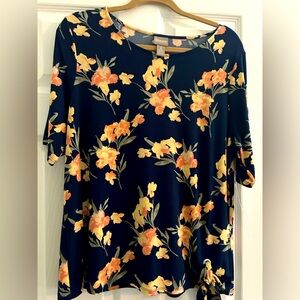 FLOATING IRIS ALL OVER
ESTELLA SIDE TIE
TOP SS KNIT PATTERN
MIDNIGHT SIZE 2 BNWT